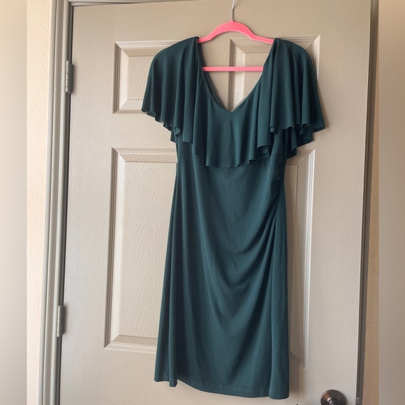 Green Ruffled Dress - Picture 2 of 6